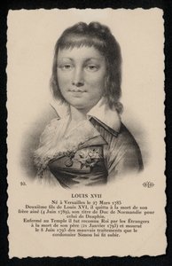 Rei Luís XVII (litho) de French School