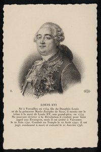 Rei Luís XVI (Litho) de French School