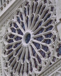Rosácea da fachada oeste, c.1270 de French School