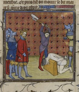 Real 20 C. VII f.134v Líderes da revolta Jacquerie contra a nobreza francesa decapitados por ordem do rei de Navarra, das 
