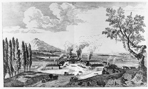 Fundição Real em Le Creusot em 1787 de French School