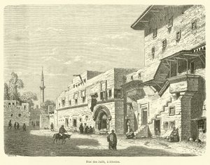 Rue des Juifs, a Rhodes (gravura) de French School
