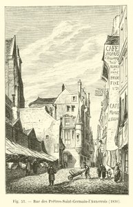 Rua de Pretres-Saint-Germain-l&39;Auxerrois, 1830 de French School
