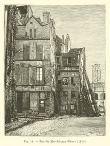 Rue du Marche-aux-Fleurs, 1859 de French School