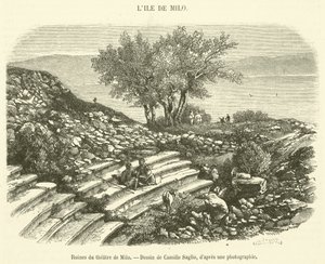 Ruínas do teatro de Milo (gravura) de French School