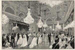 Sadi Carnot (1837-1894) Presidente francês de 1887 a 1894 e sua esposa no palácio Elysee - Sadi Carnot, presidente da República Francesa e sua esposa - As festas da presidência - o novo salão de baile no Palais de L