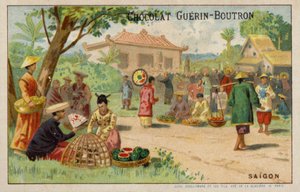 Saigão (chromolitho) de French School