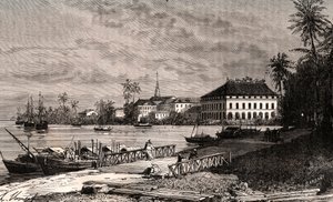 Saigão - Vietnã - Cidade Ho-Chi-Minh (Cidade Ho Chi Minh) - gravura em "La France illustree: geography, history, statistical administration" de V.-A. Malt-Brown. 1884 de French School