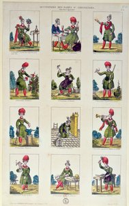 Mulheres saint-simonianas e suas ocupações, c.1830 de French School