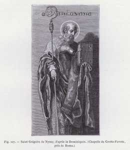 São Gregório de Nyssa; depois do Dominiquim, Capela de Grotta-Ferrata, perto de Roma (gravura) de French School