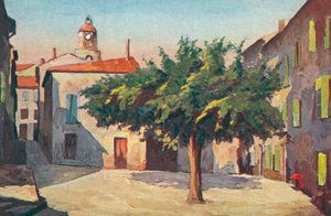 Saint Tropez: Canto pitoresco (litografia a cores) de French School