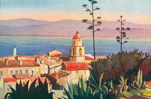 Saint Tropez: Escape to the gulf (litografia a cores) de French School