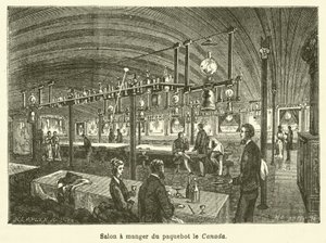 Sala de jantar do forro do Canadá (gravura) de French School