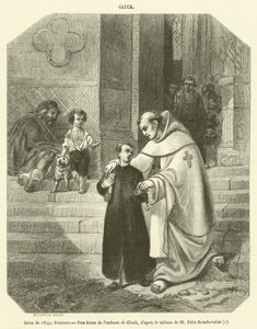 Salão de 1849, Pintura, Uma Cena da infância de Gluck (gravura) de French School