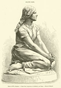 1872 Salão, Escultura, Jeanne Darc, inspiração e resolução (gravura) de French School