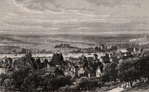Sarreguemines - Moselle - gravura em "La France illustree: geographie, histoire, administration statistique" de V.A. Malt-Brown. 1884 de French School