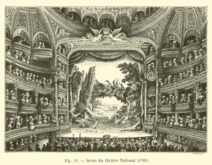 Cena do Teatro Nacional, 1789 de French School