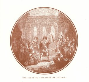 Cena do casamento de Figaro, de Wolfgang Amadeus Mozart de French School