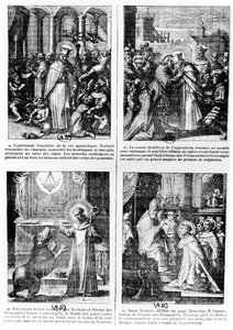 Cenas da vida de São Norberto, fundador da ordem premonstratense de cânones regulares de French School