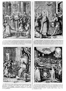 Cenas da vida de São Norberto, fundador da ordem premonstratense de cânones regulares de French School