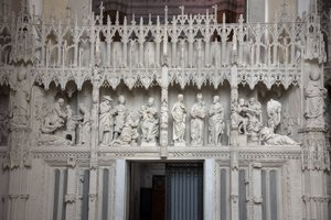 Cenas do coro da catedral de Chartres de French School