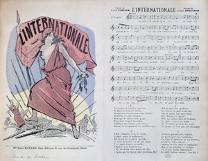 Folha de pontuação para a canção LInternationale, c.1900 de French School