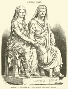 Escultura, Um Casamento Romano (gravura) de French School