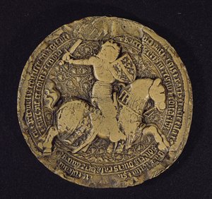 Selo de Luís I de Anjou (1339-84) Rei da Sicília, 1383 de French School