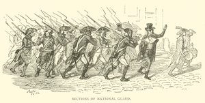 Seções da Guarda Nacional (gravura) de French School