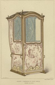 Cadeira Sedan, do século XVIII de French School