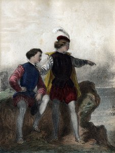 Ver disse Gustave Wasa (Gustave I Vasa: 1495 - 1560) para Sturce, mostrando-lhe o ponto preto no horizonte (a frota dinamarquesa de Christian II indo para a Suécia) - em “” As crianças ilustres - contos históricos ”” por Madame Eugenie Foa de French School