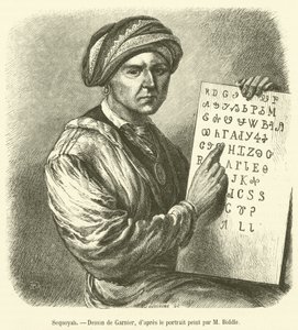 Sequoyah (gravura) de French School