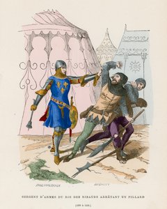 Sargento de Armas prendendo um saqueador, 1290-1330 de French School