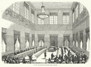 Sessão de Tagsatzung, a Dieta Federal Suíça, em Zurique (gravura) de French School