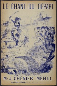 Capa da partitura de "Le chant du départ" letra de Chénier, música de Mehul de French School