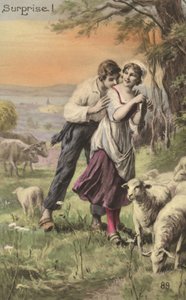 Pastor e Pastorinha (cor litho) de French School