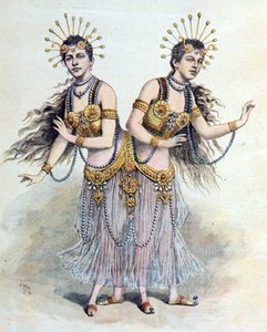 Gêmeos siameses, Rosa - Josepha Blazek Do "Le Petit Journal", Paris, 8 de Abril de 1891 (gravura) de French School