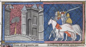 Cerco de Damasco - Luís VII, o Jovem de French School