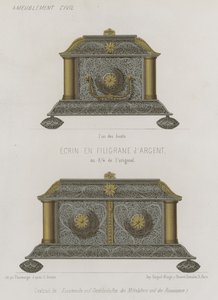 Caixão de filigrana de prata de French School