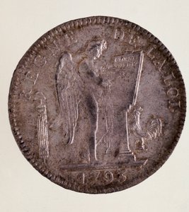 Silver french ecu (scude), french republic (1793-1804) de French School