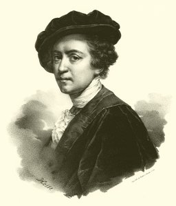 Sir Joshua Reynolds, retrato (gravura) de French School