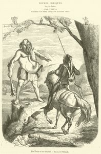Sire Thopas e Sire Oliphant (gravura) de French School