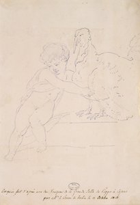 Esboço do Grande Salão em Poggio a Caiano, 12 de outubro de 1813 de French School