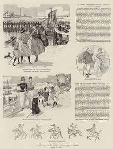 Esboços nos regadores belgas (gravura) de French School