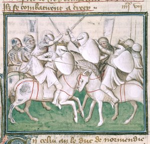 Sloane 2433 C, fol.69v The Battle of Crecy, c.1410 (vellum) de French School