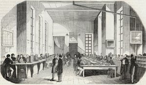 Cartas ordenadas de Paris - Gravura em "Tableau-de-Paris" de Edmond Texier 1852 de French School
