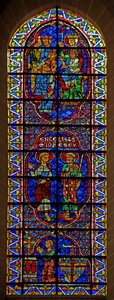 Ss John & James; Adoração dos Magos; doador: Bouchard de Marly (w114) de French School