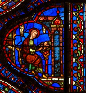 St Anthony: lendo em sua cela (w30b) de French School