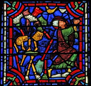 St. Apollinaire: templo de Apolo cai enquanto ele ora (w36) de French School