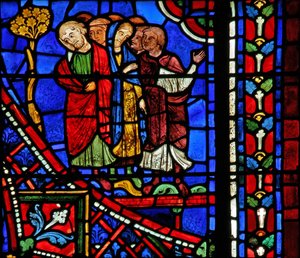 St. Apollinaire: os fiéis em seu funeral (w36) de French School